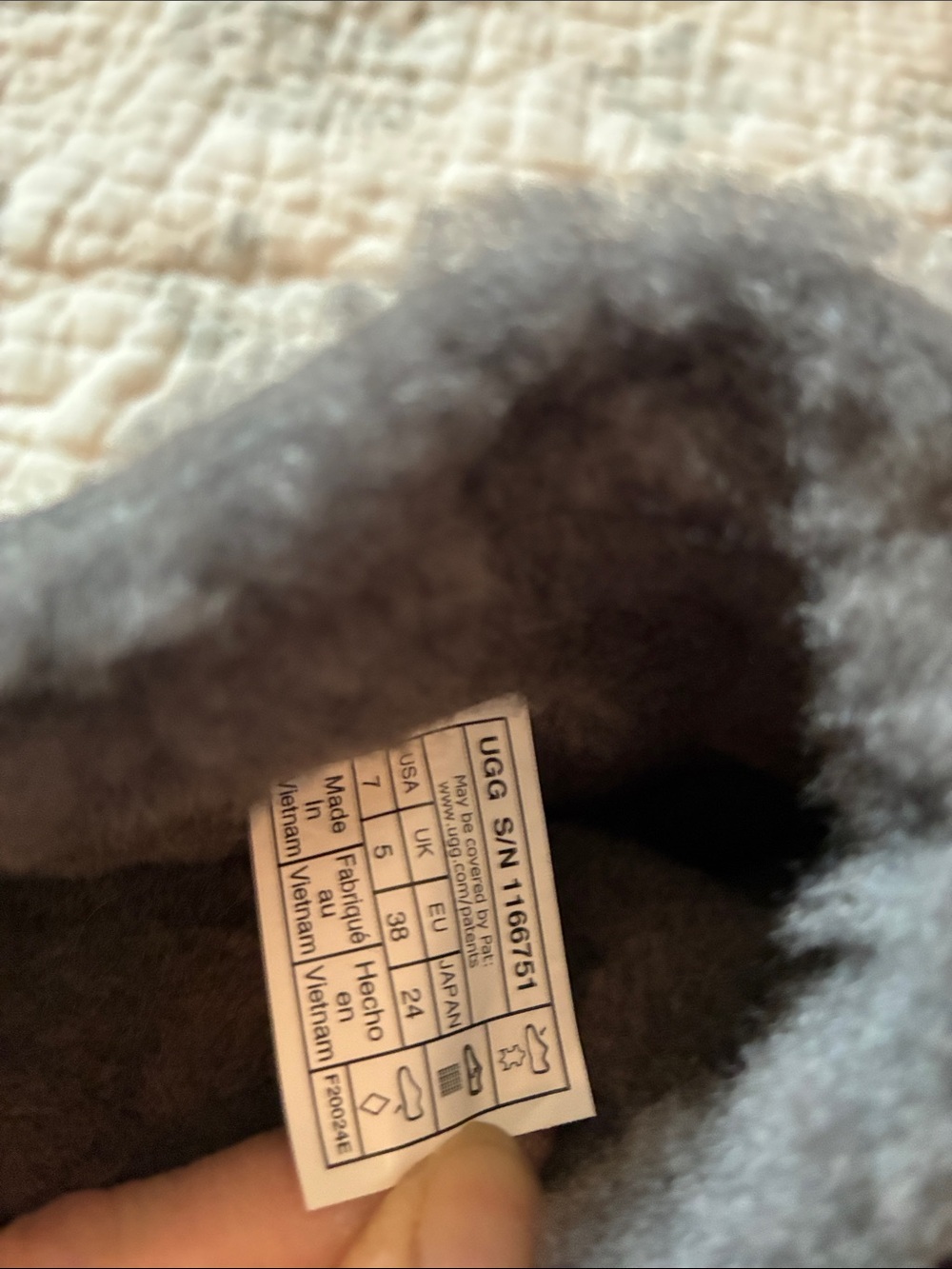 UGG Short Suede Boots in Grey with Fleece Trim - Picture 4 of 5